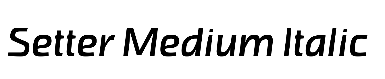 Setter Medium Italic